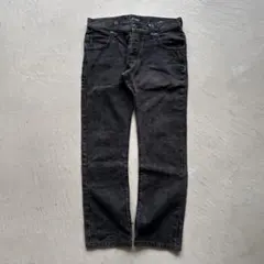 00s armani jeans black straight denimのサムネイル