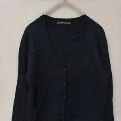 ユニクロ　カシミヤアンゴラミックスニットカーディガン(M)スリムフィットブラック
