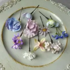 ＊お得なset＊淡い色合いのヘアパーツセット　結婚式　前撮り　和装　洋装　髪飾り