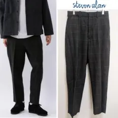 【スティーブンアラン】ミックスチェックテーパードパンツ
