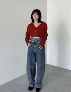 COCODEAL デニムパンツ サイズ1 デニム　ジーンズ　ココディール　パンツのサムネイル