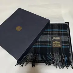北海道日本ハムファイターズチェック柄マフラー 100%ウール Scotland製
