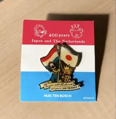 【未使用】ハウステンボス ルーキーライオン&テディベアキングダムピンバッジ