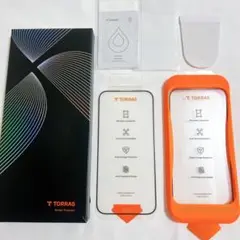 TORRAS iPhone15 Pro専用ガラスフィルム 2枚 全面保護 黒縁