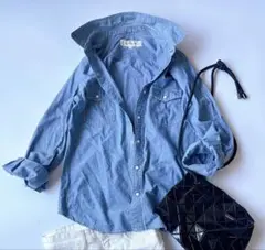 ジュエルチェンジズ ユナイテッドアローズアンド 長袖 コットンシャツ ブルー系