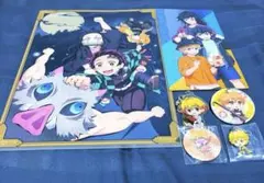 鬼滅の刃 善逸 クリアファイル アクキー 缶バッジ ガチャ