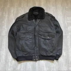 MAPPEL レザージャケット ブラック イタリア製 ミリタリー ヴィンテージ