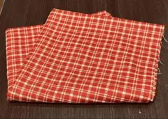 ❗️お値下げしました❗️赤と白のチェック柄生地