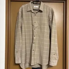 tk.TAKEO KIKUCHI 長袖チェックシャツ ベージュ Lのサムネイル