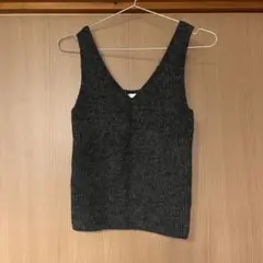 GU ニットベスト ダークグレー S