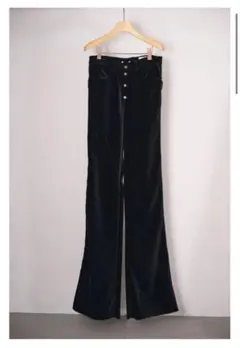 CHANEL UNIFORM コーデュロイ フレアパンツ 黒 36 ユニフォーム - メルカリ