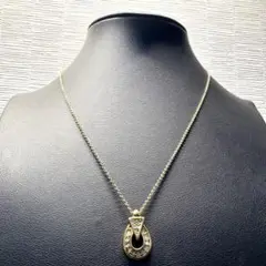 極美品✨ディオール ネックレス CDロゴ ラインストーン ビジュー ゴールド