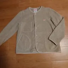 DANTON ノーカラージャケット 36 ベージュ MARBLE