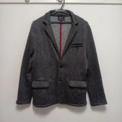 中古美品 メンズ テーラードジャケット　グレー 春 秋