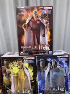 ワンピース THE出航シリーズLOGIA 3体セット 3大将 青雉　赤犬　黄猿