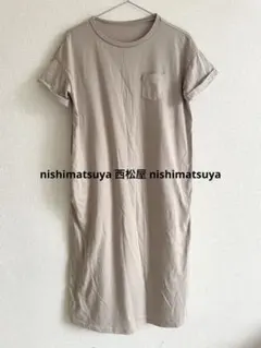 【西松屋】　半袖ミモレ丈ワンピース　産前産後　マタニティ　授乳服のサムネイル