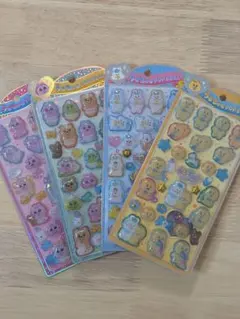 うるちゅるポップシール　おぱんちゅうさぎ　んぽちゃむ　4種セット