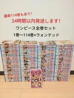 24時間以内発送できます！ ワンピース　 1巻〜114巻　 全巻セット+関連本