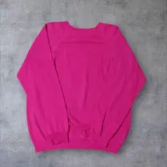 80s　Hanes スウェット 無地 ピンク L　ノームコアUSA古着