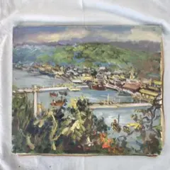 メルカリ 絵画　絵　 額付き (銀）油絵　uF6-060704　風景 絵画 インテリア 絵 油絵 uF6-063604 花 - メルカリ
