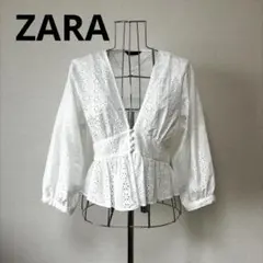ZARA ぺプラムブラウス