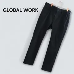 GLOBAL WORK ストレートパンツ カジュアルパンツ ストレッチ素材