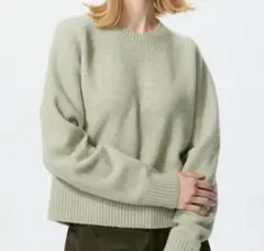 スフレヤーンニット　UNIQLO ユニクロ　グリーン　レディース　Sサイズ