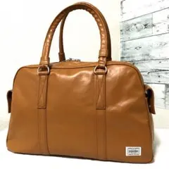 新品同様✨現行タグ ポーターフリースタイル ミニボストンバッグ キャメル 大容量