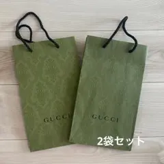 GUCCI エンボス加工 グリーンショップ袋 2枚セット