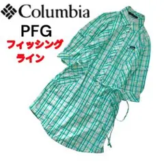 コロンビア 通気性抜群◎フィッシングラインワンピース グリーンチェック柄