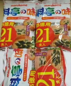 お徳用　マルコメ　料亭の味　即席みそ汁　生みそタイプ　インスタント味噌汁のサムネイル