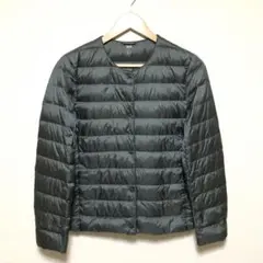 【美品】UNIQLO ウルトラライトダウン ノーカラー L