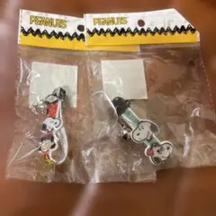 スヌーピー　自転車反射キーホルダー　2個　鈴付き