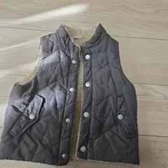 petit main グレー キルティングベスト
