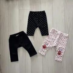 ユニクロ　プティマイン　はらぺこあおむし　レギンス　80cm 3枚セット