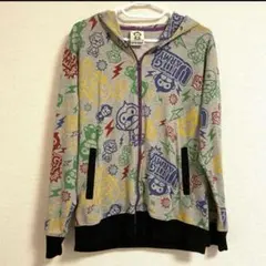 平成レトロ UITTG BABY モンキー サル フルジップパーカー カラフル