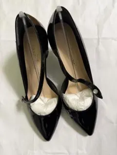 JILL STUART ブラック　エナメル　パンプス