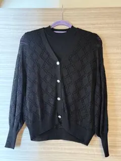 RIU rちゃん　かぎ編みニット カーディガン ノースリーブ