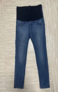 UNIQLO マタニティ ハイウエストデニムパンツ M インディゴブルー