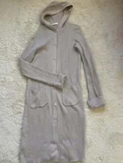 MOUSSY フード付きカーディガンライトグレー