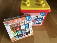 ブロックバケツL 【アンパンマン】とアンパンとなかまたちブロックセットのセット♪