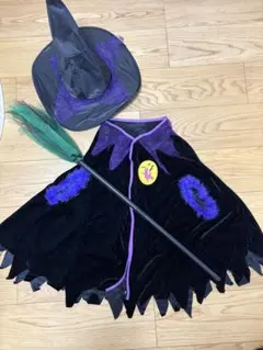 ハロウィン 魔女 コスプレ 衣装 マント 帽子 ほうき