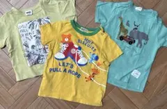 ミキハウス　ブリーズ　他　ティシャツ　3枚セット　車　動物　スケボー