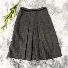 Eddie Bauer ツイード スカート P2 グレー 膝丈 フェミニン 冬