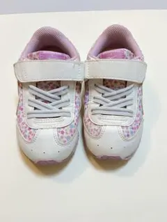 ミキハウスmiki house❤️Mizuno 花柄スニーカー 16.5㎝記名なし