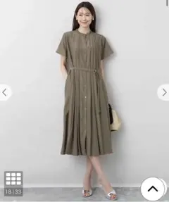 ①MK MICHEL KLEIN フロントタックデザインワンピース 2wayのサムネイル