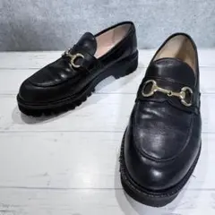 極美品 MOUSSY ビットフェイクレザーローファー L 24.5 厚底 黒 - メルカリ