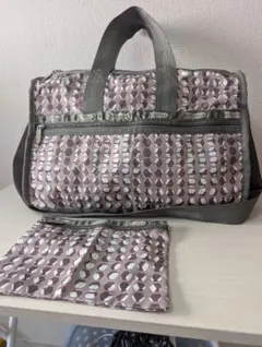 【美品】レスポートサック ボストンバッグ 2way ポーチ付