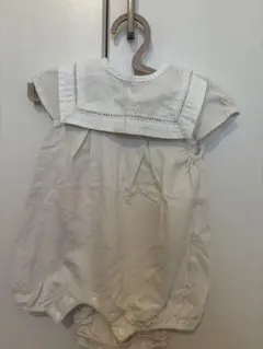 petit main ホワイトロンパース 80