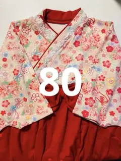 お正月に⭐︎花柄の袴ロンパース